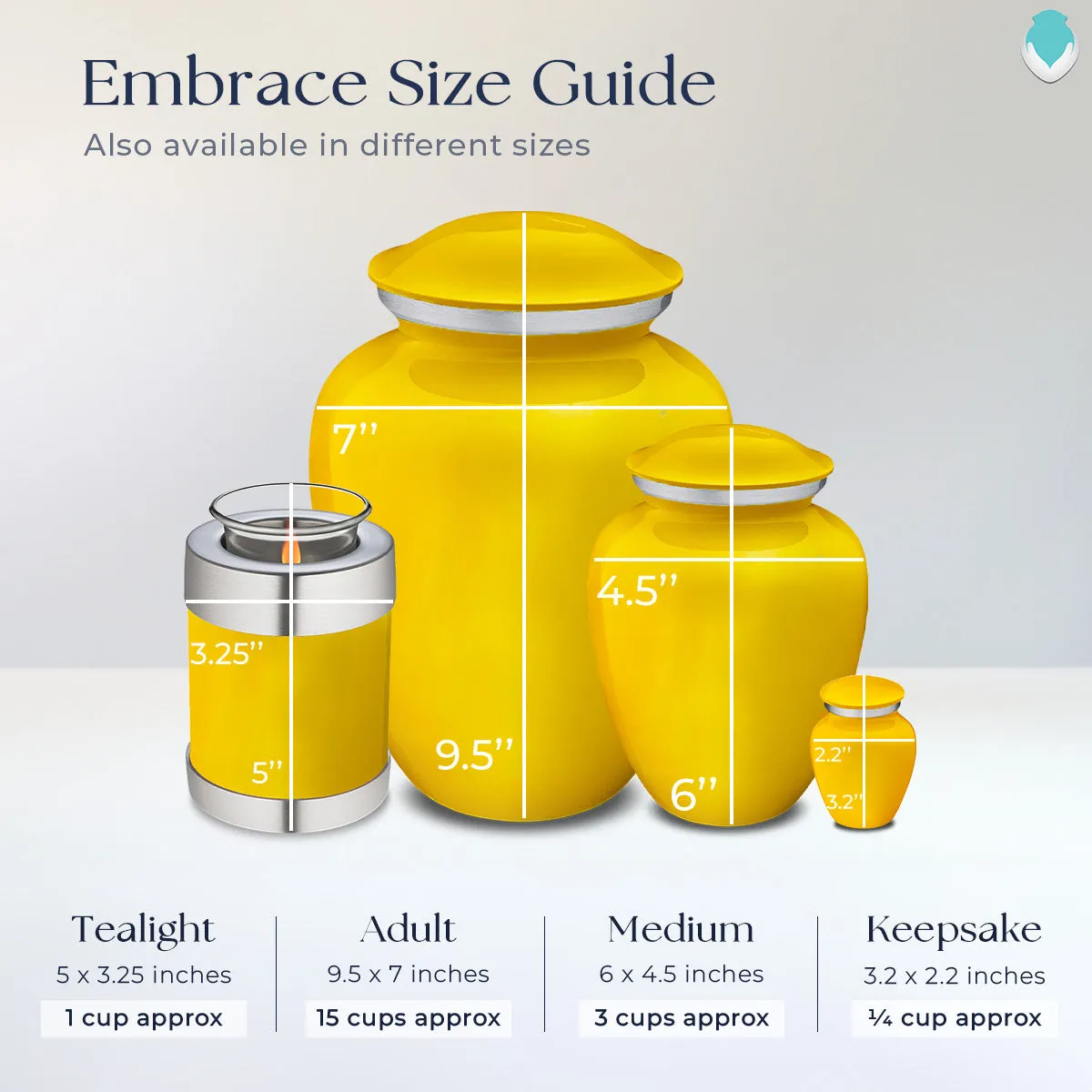 Keepsake Embrace Yellow Hummingbird Cremation Urn