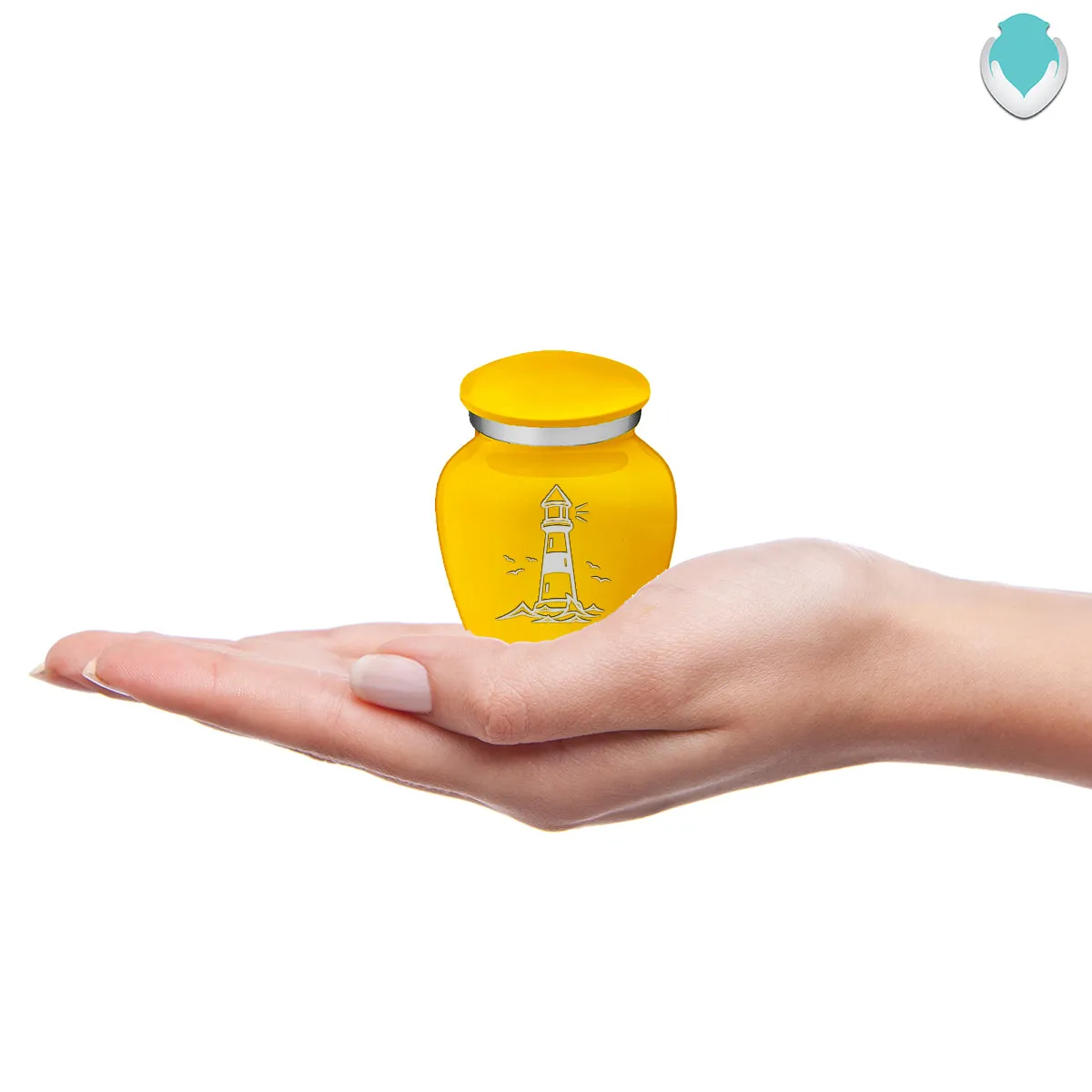 Keepsake Embrace Yellow Lighthouse Cremation Urn