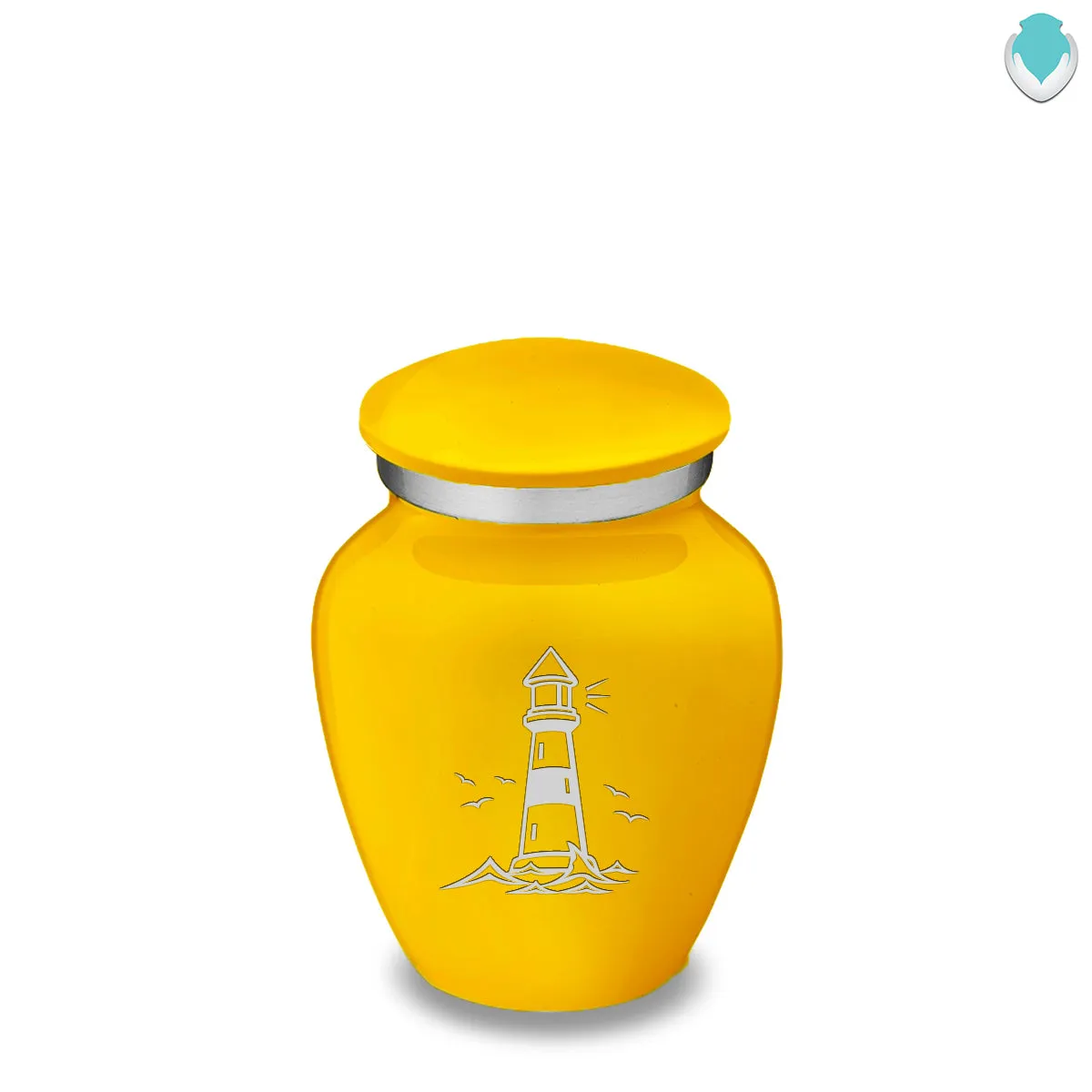 Keepsake Embrace Yellow Lighthouse Cremation Urn