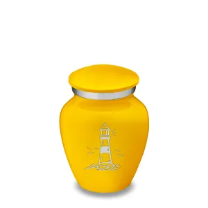 Keepsake Embrace Yellow Lighthouse Cremation Urn