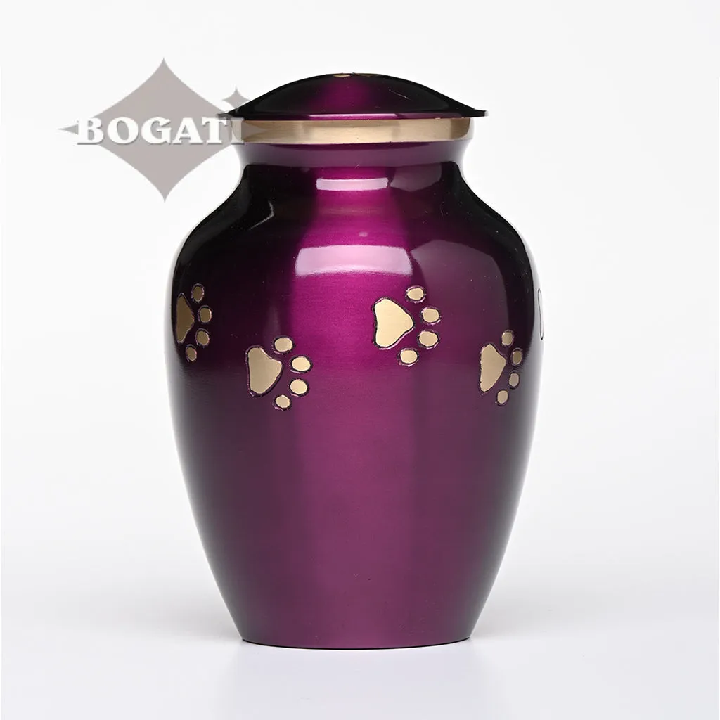 LARGE Brass Pet Urn - "Forever Paw"
