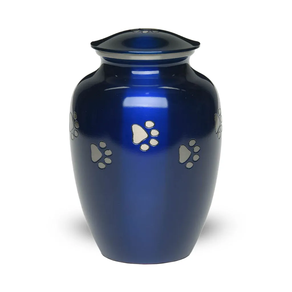 LARGE Brass Pet Urn - "Forever Paw"