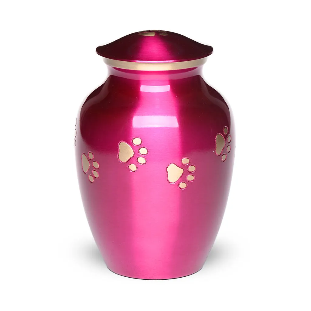 LARGE Brass Pet Urn - "Forever Paw"