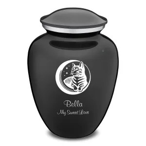 Large Embrace Charcoal Pet Cute Cat Cremation Urn