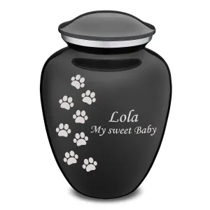 Large Embrace Charcoal Walking Paws Pet Cremation Urn