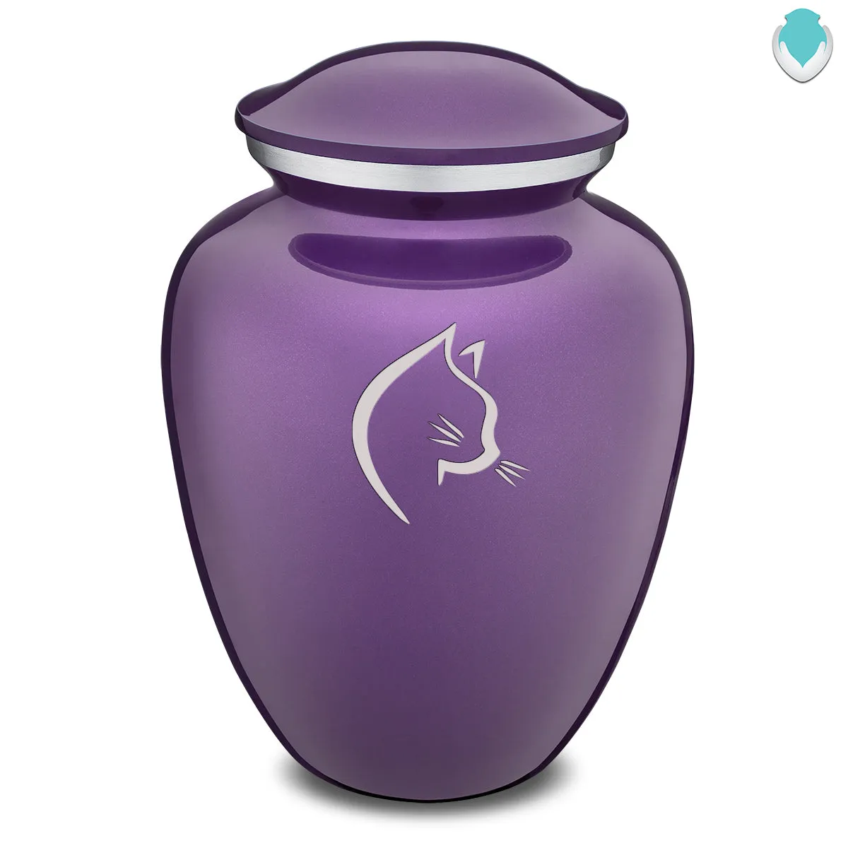 Large Embrace Purple Cat Pet Cremation Urn