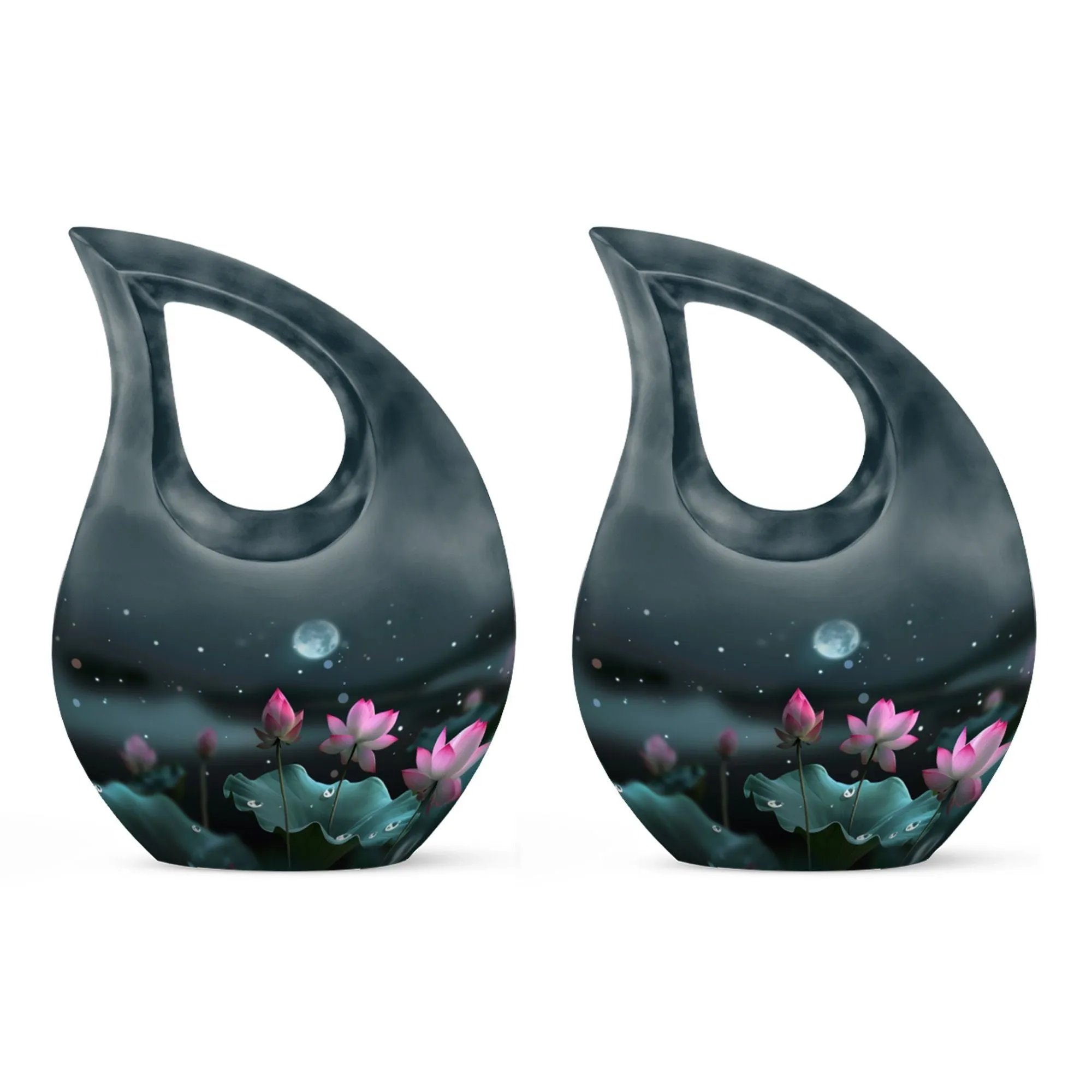 Lotus Memorial Urn- Classic Aluminium Cremation Urn For Ashes