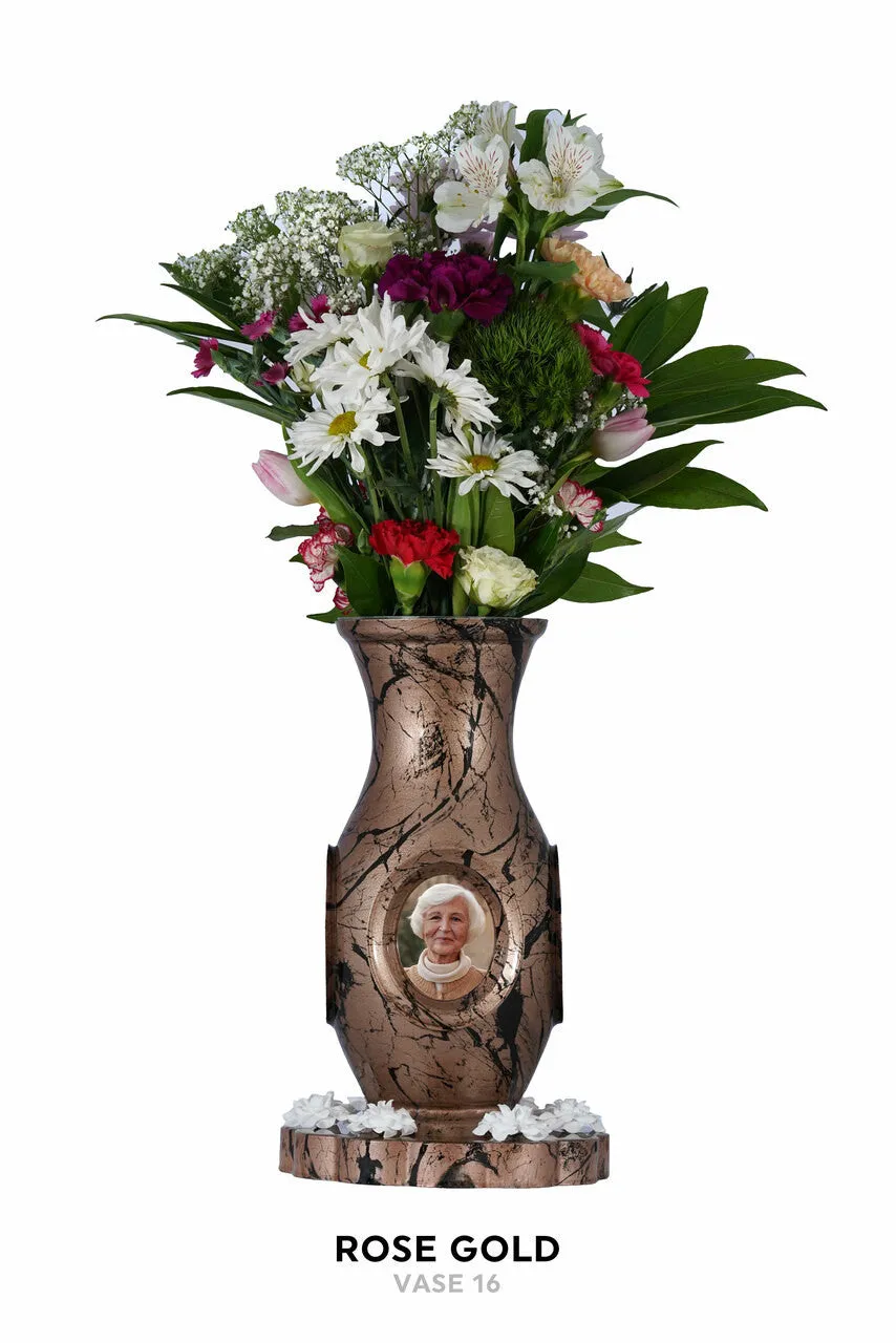 Luxurious Vase Flower Urn - Marble & Woodland Designs