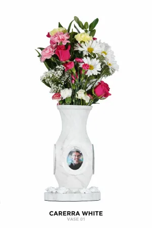 Luxurious Vase Flower Urn - Marble & Woodland Designs