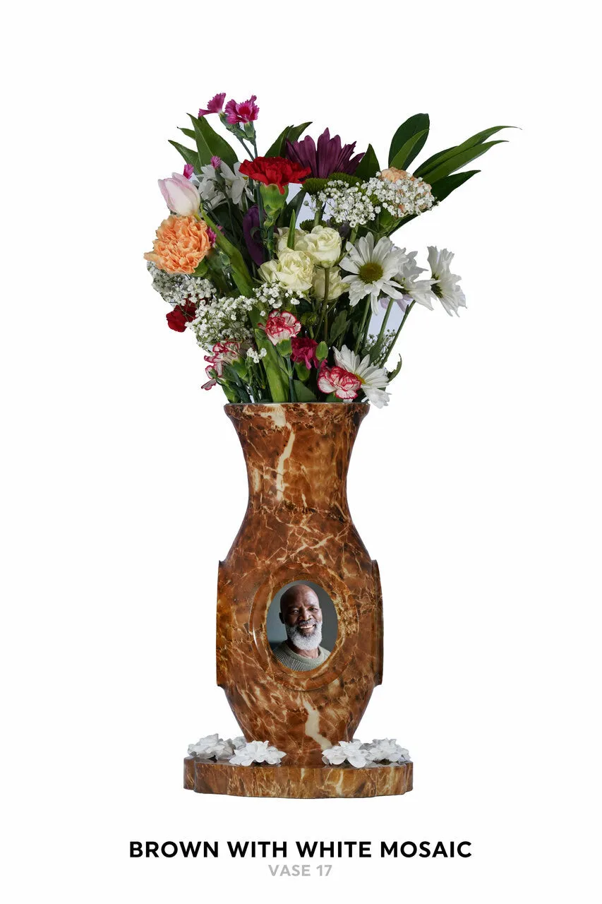 Luxurious Vase Flower Urn - Marble & Woodland Designs