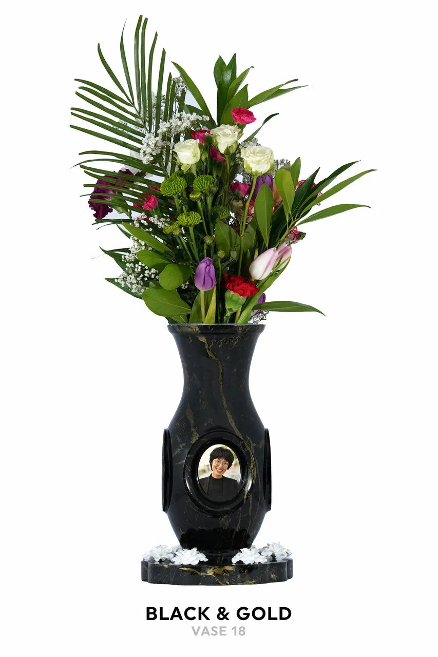 Luxurious Vase Flower Urn - Marble & Woodland Designs