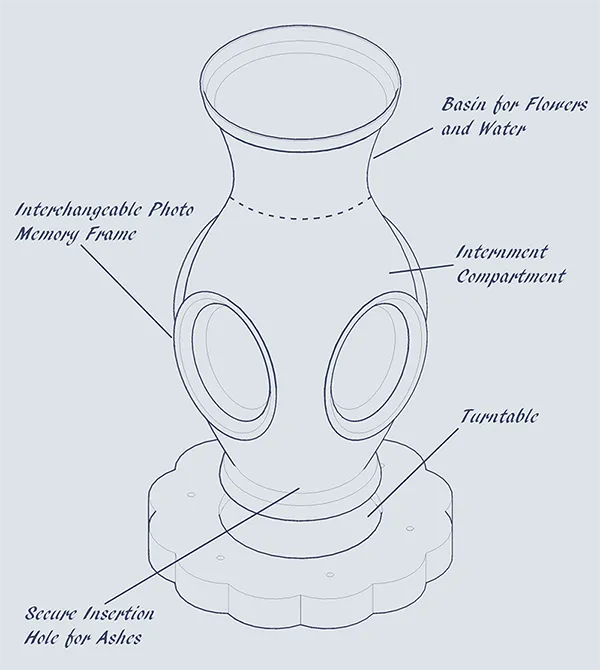 Luxurious Vase Flower Urn - Solid Colors