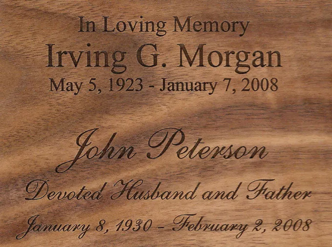 Mahogany Urn with Mosaic Music Artwork