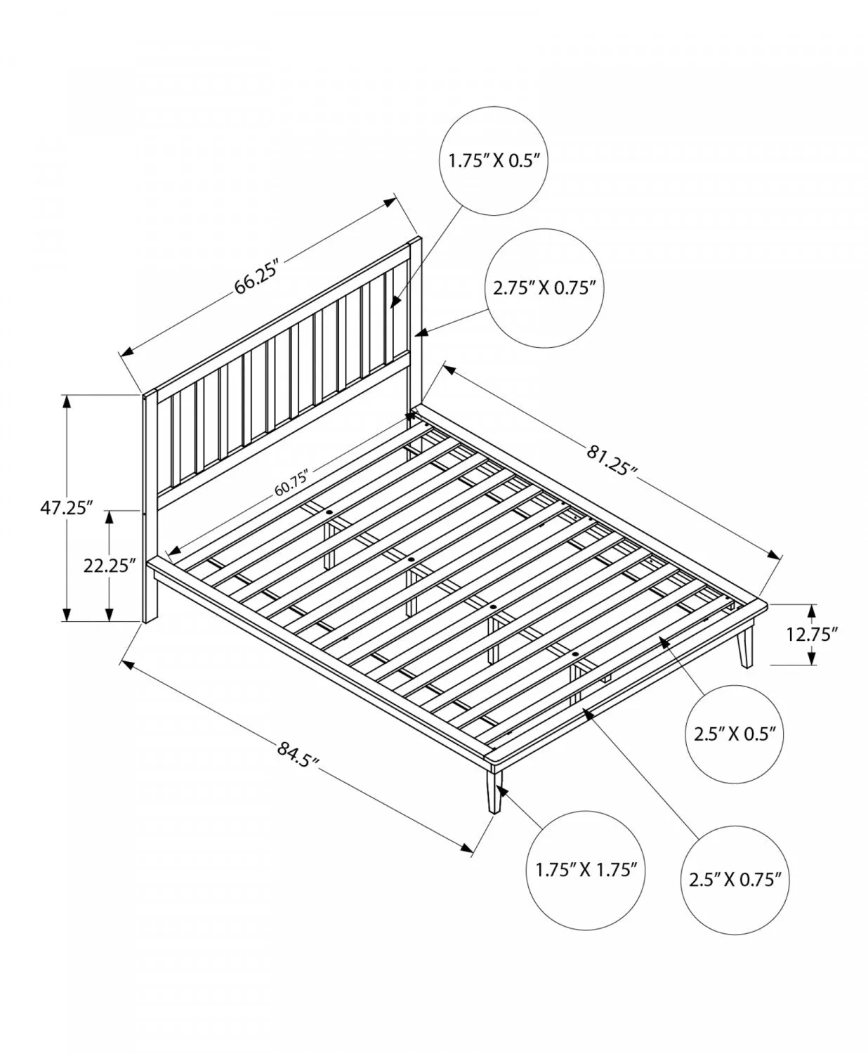 Margaret Queen Bed - Black