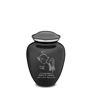 Medium Embrace Charcoal Angel Cremation Urn
