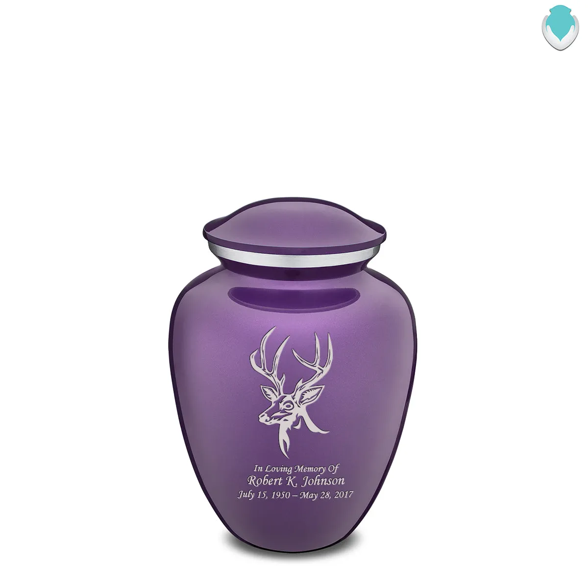 Medium Embrace Purple Deer Cremation Urn