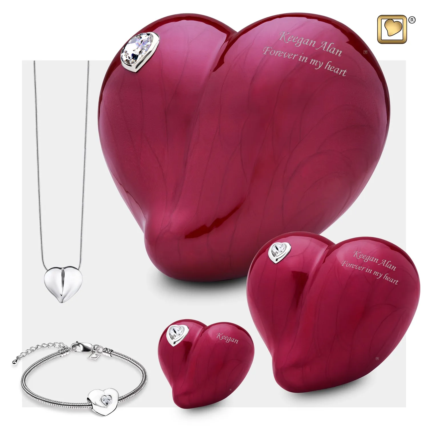 Medium LoveHeart Cremation Urn