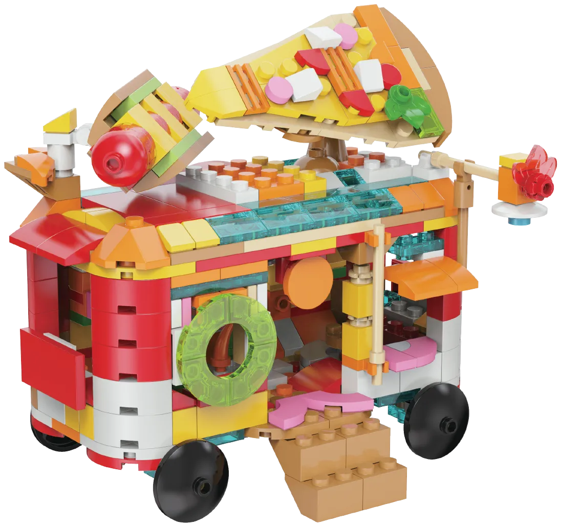 Micro Block Fast Food Set - 12 Pieces Per Retail Ready Display 24705
