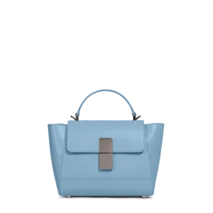 Mini Marly Silver Edition - Cuir Box Bleu Clair