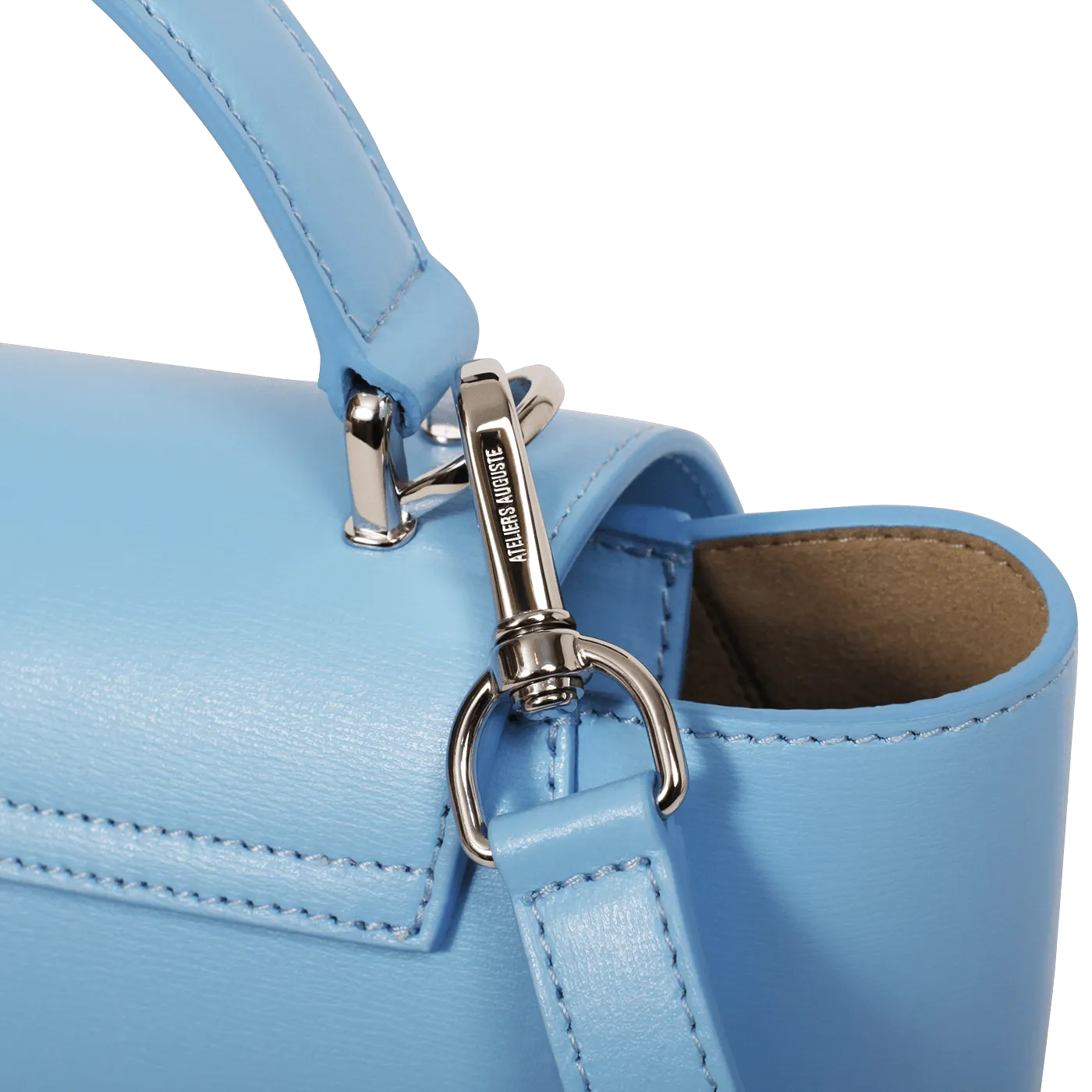 Mini Marly Silver Edition - Cuir Box Bleu Clair