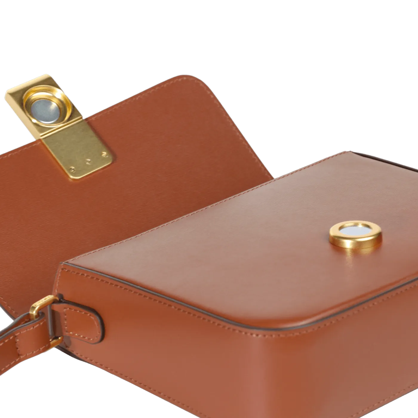 Mini Monceau Gold Edition - Cuir Box Camel