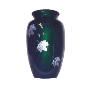 Mother of Pearl Falling Leaves, Cremation Urn