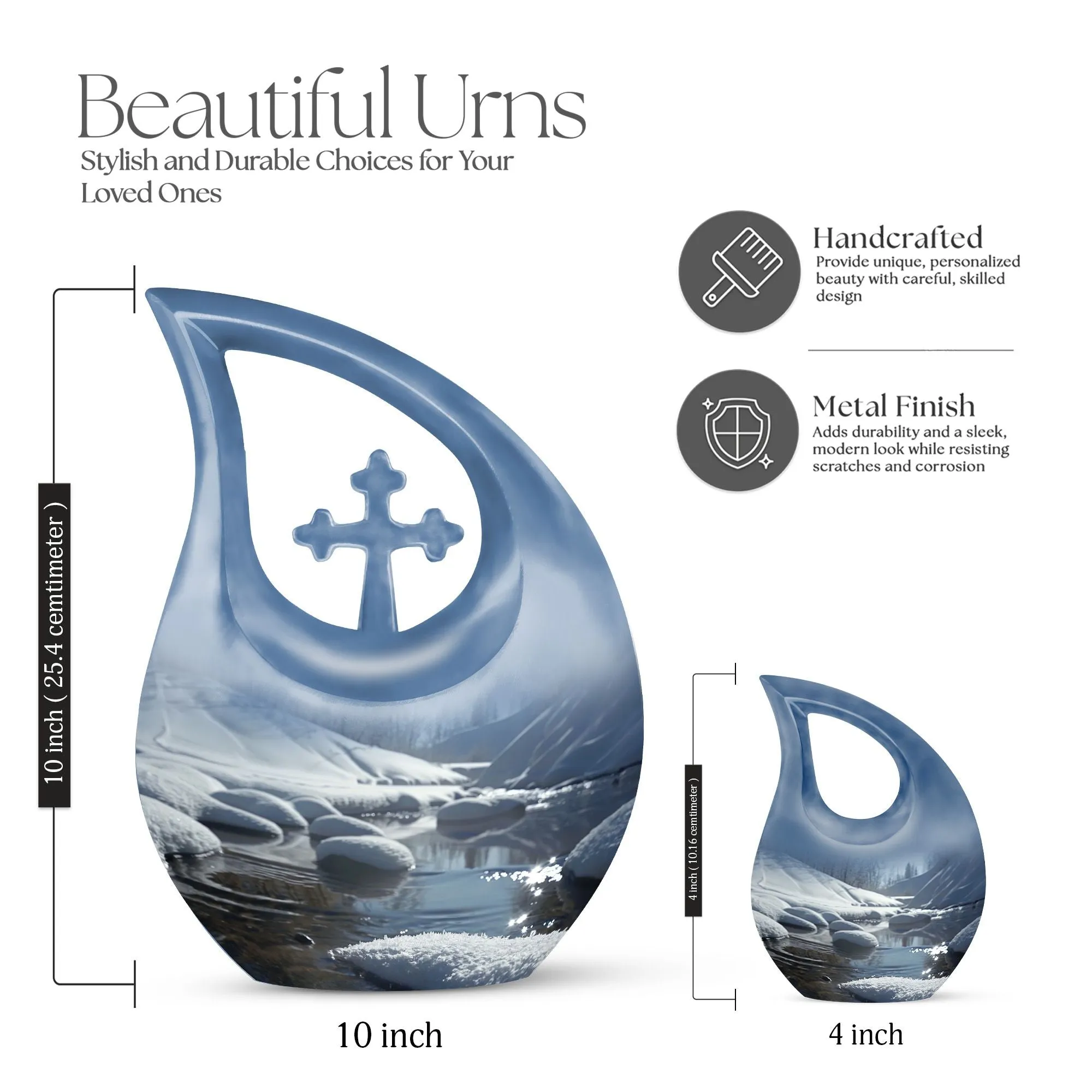 Mountains Urn - Unique Large Cremation Urn for Human Remains