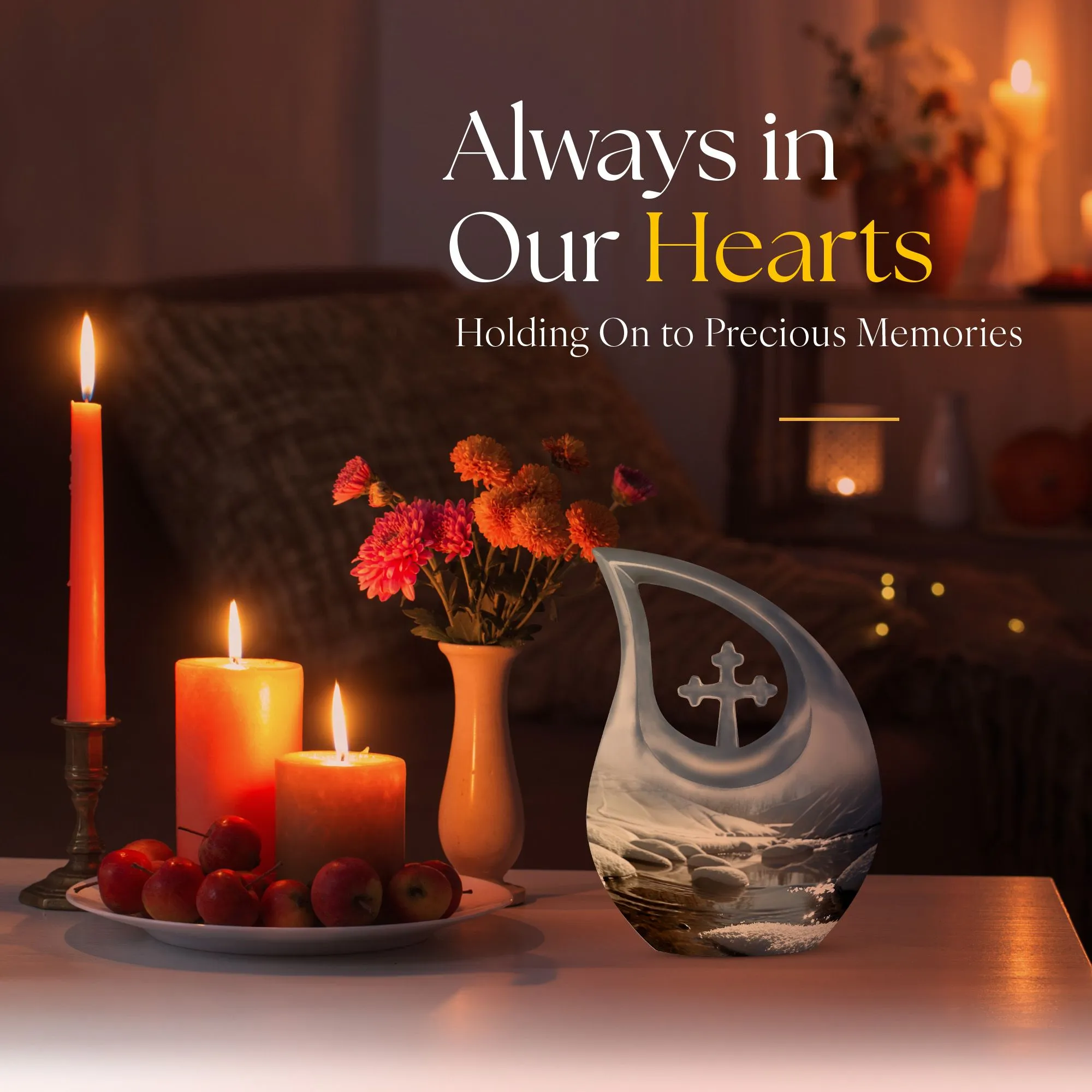 Mountains Urn - Unique Large Cremation Urn for Human Remains