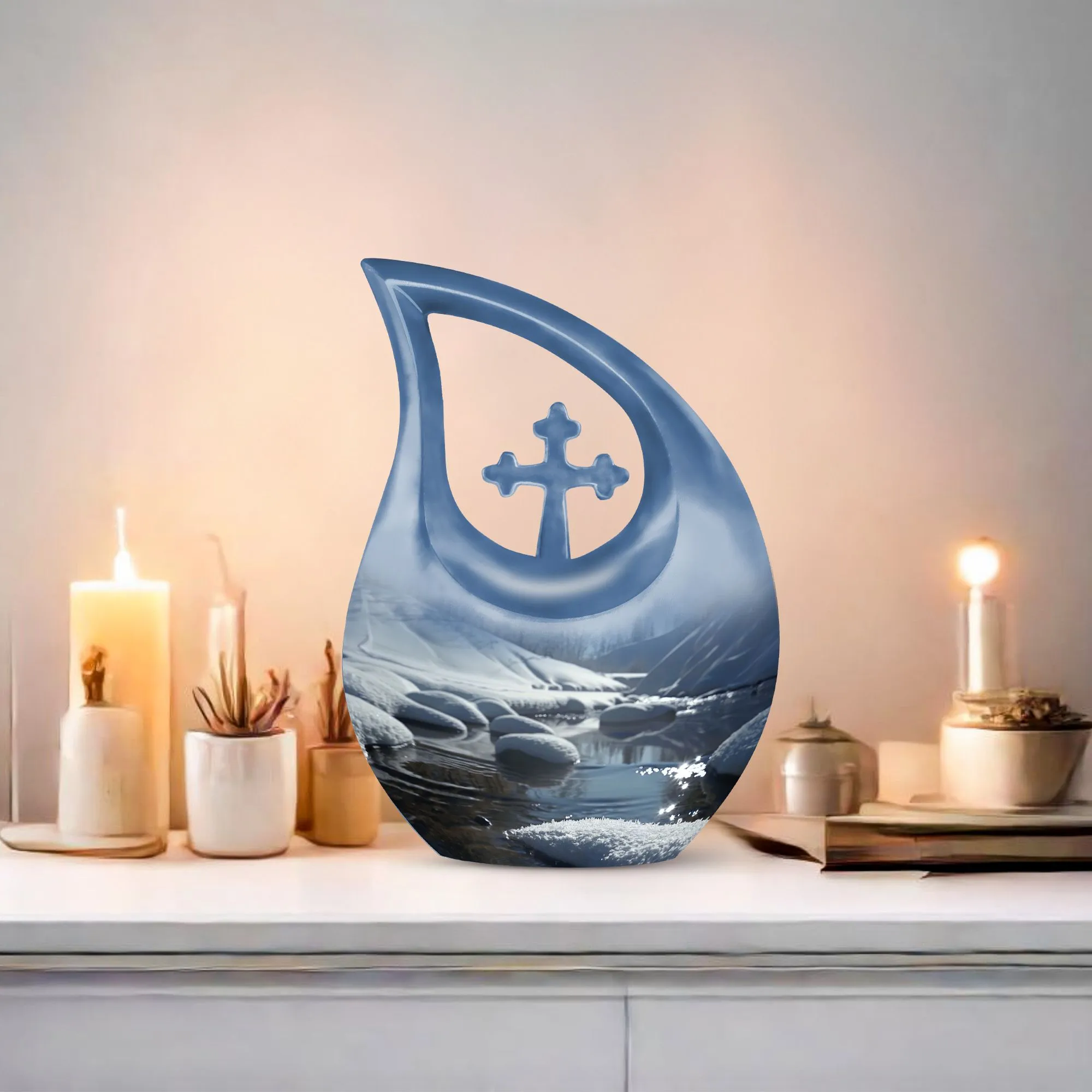 Mountains Urn - Unique Large Cremation Urn for Human Remains