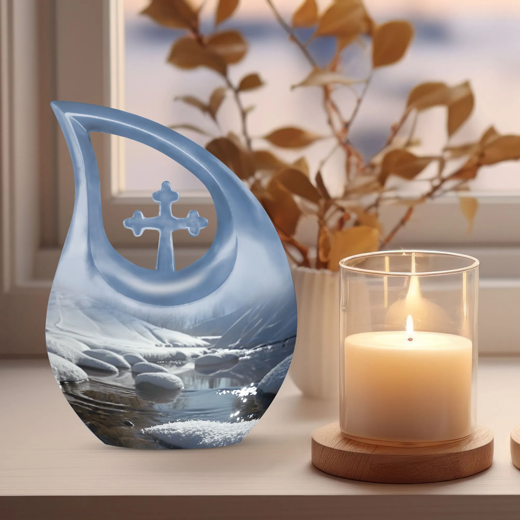 Mountains Urn - Unique Large Cremation Urn for Human Remains
