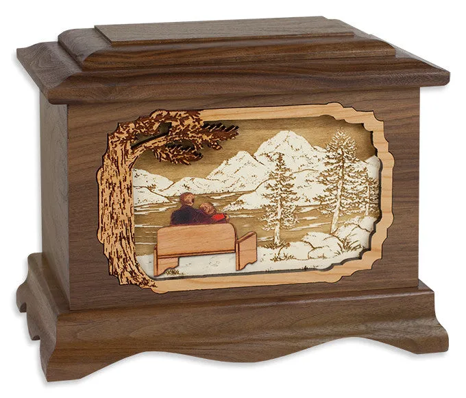 My Soulmate Cremation Urn with Inlay Wood Art