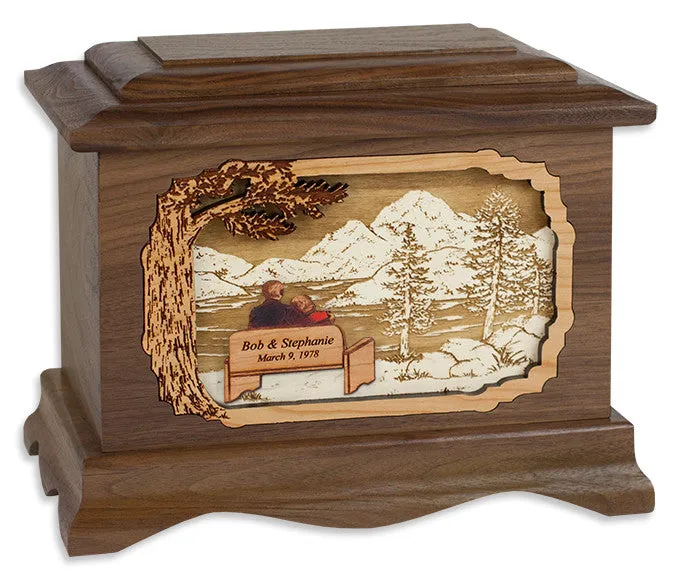 My Soulmate Cremation Urn with Inlay Wood Art