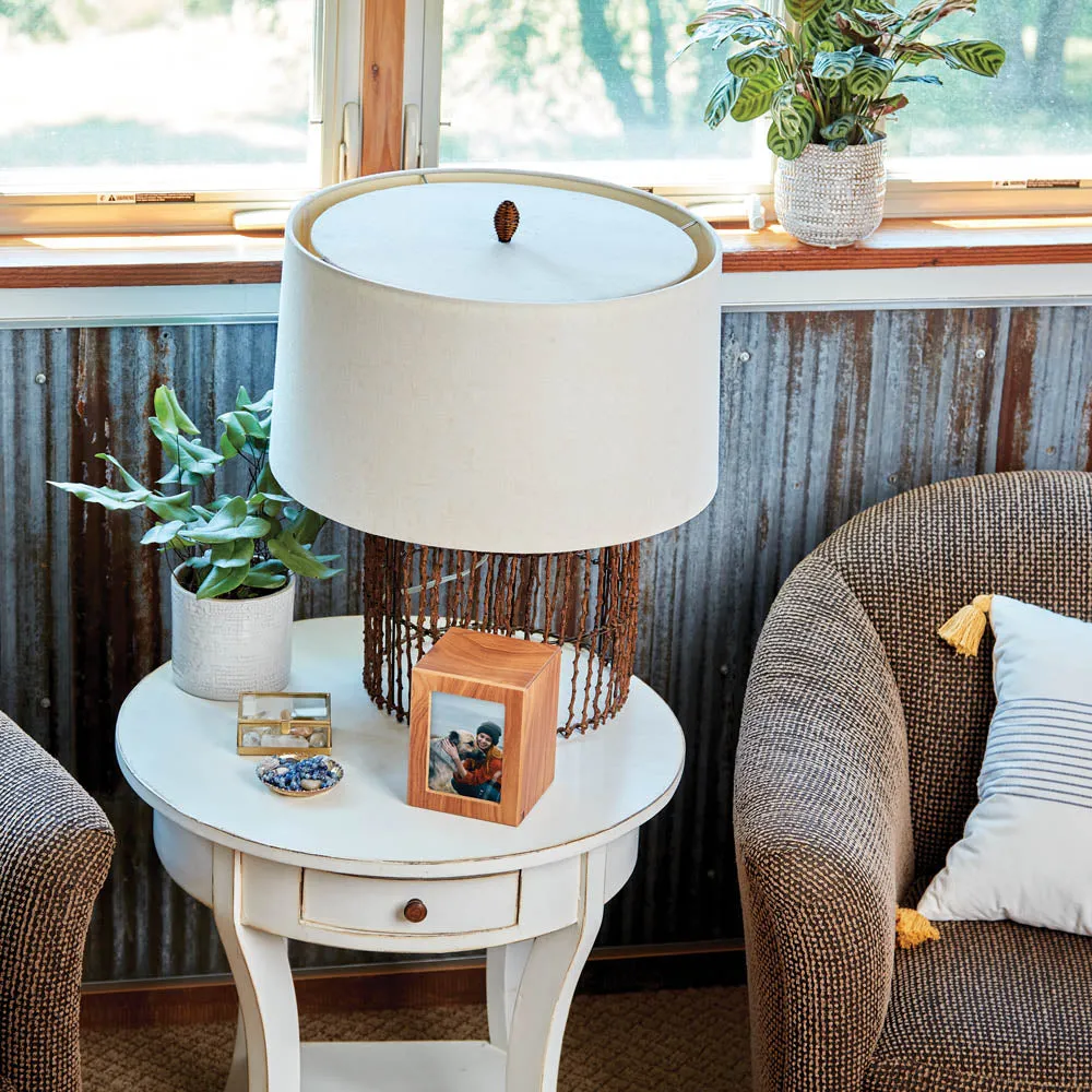 Natural MDF Pet Photo Urn in Medium
