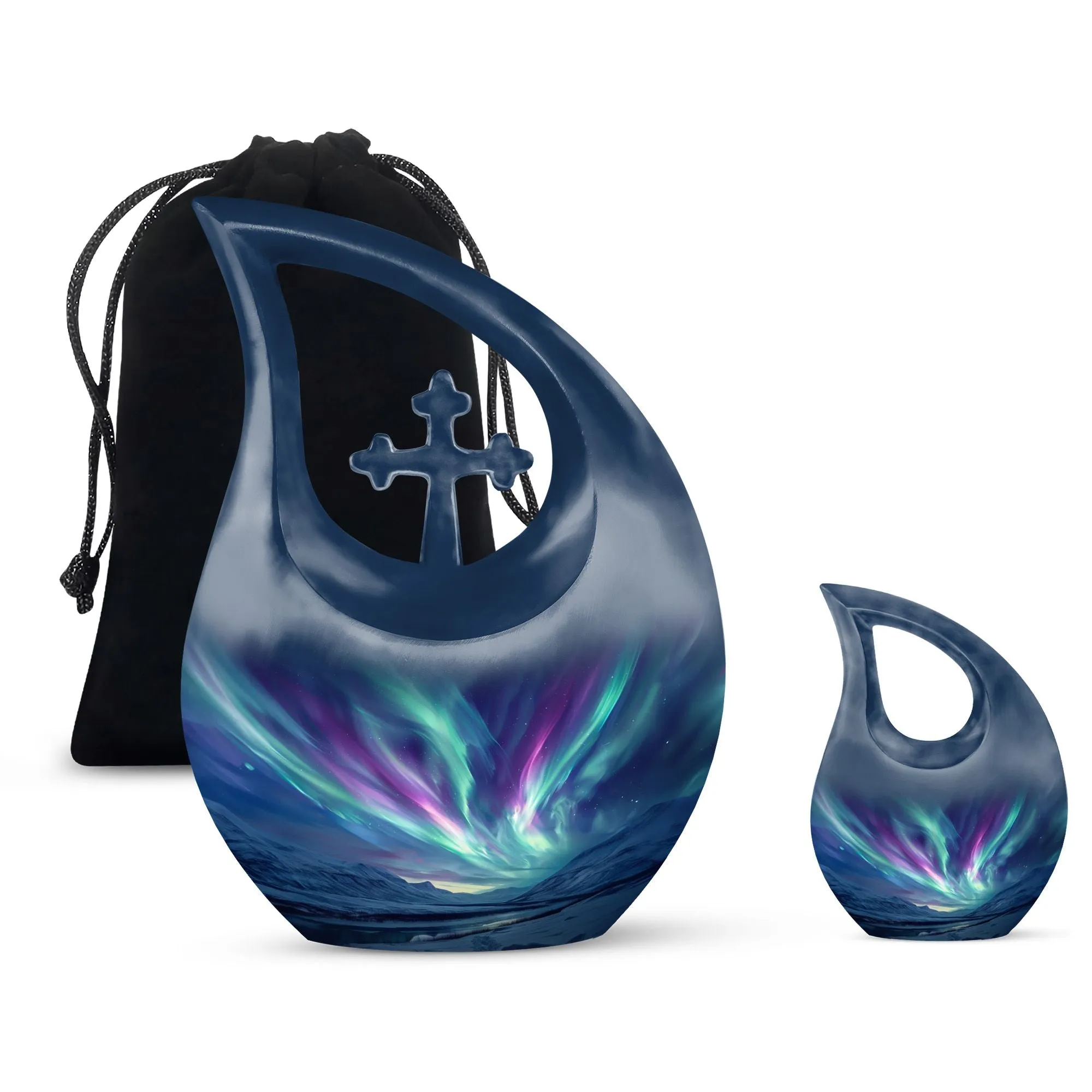 Northern Lights Tribute - Medium Size Memorial Cremation Urn