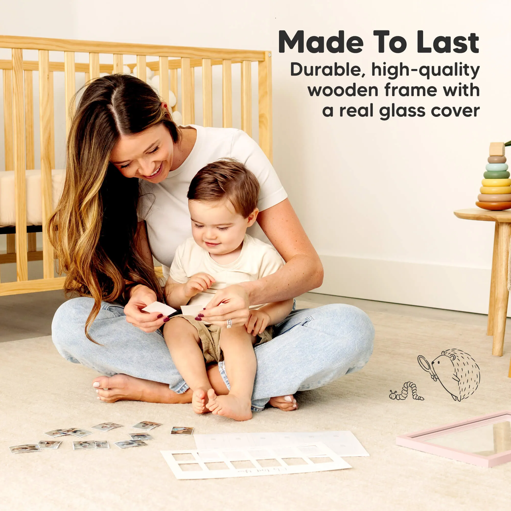 Nova Baby's First Year Picture Frame (Petal Pink)