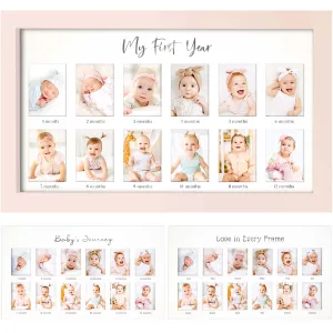 Nova Baby's First Year Picture Frame (Petal Pink)