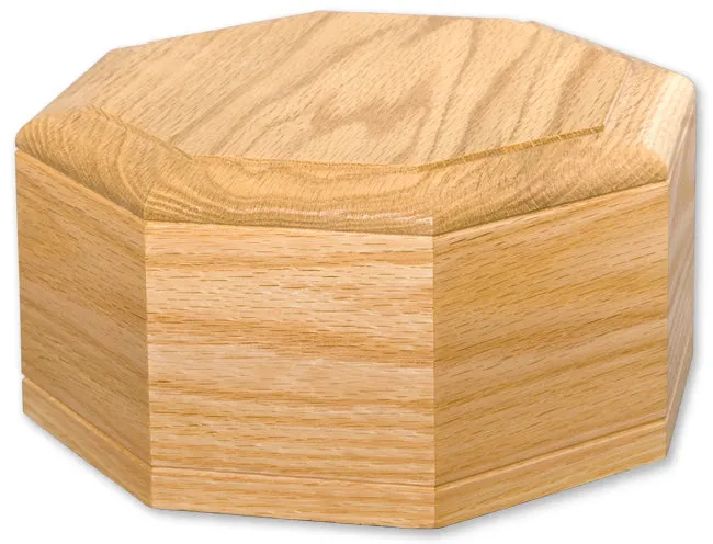 Octagon Wood Cremation Urn