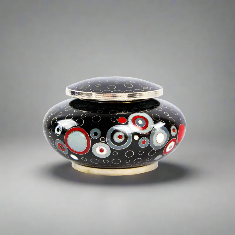 Opulence Onyx Geometric Cloisonne Keepsake Urn