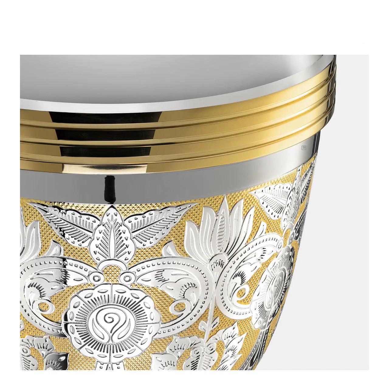 Ornate Floral Brass Cremation Urn