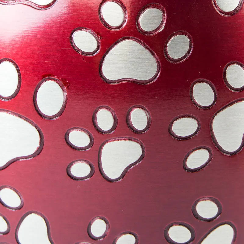 Paws of Love Pet Urn in Red