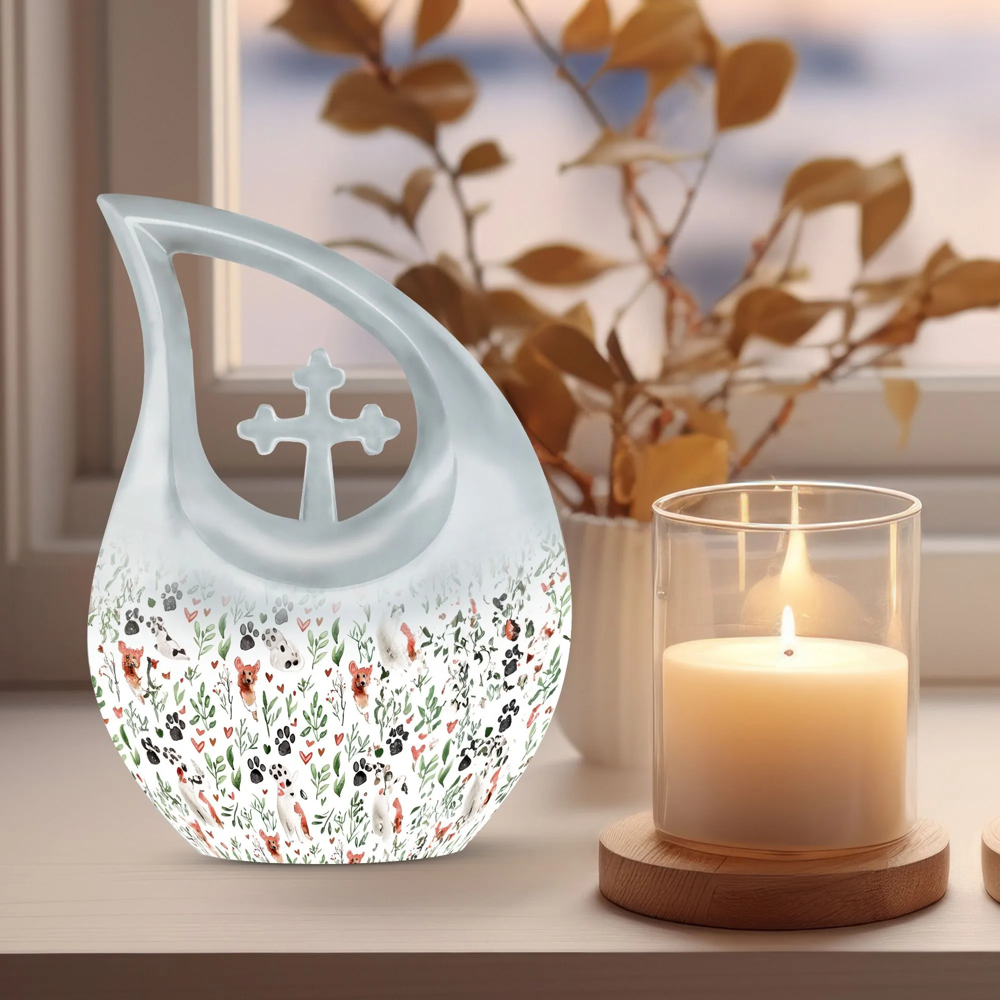 Paws Urn:  Memorial Cremation Urn For Ashes