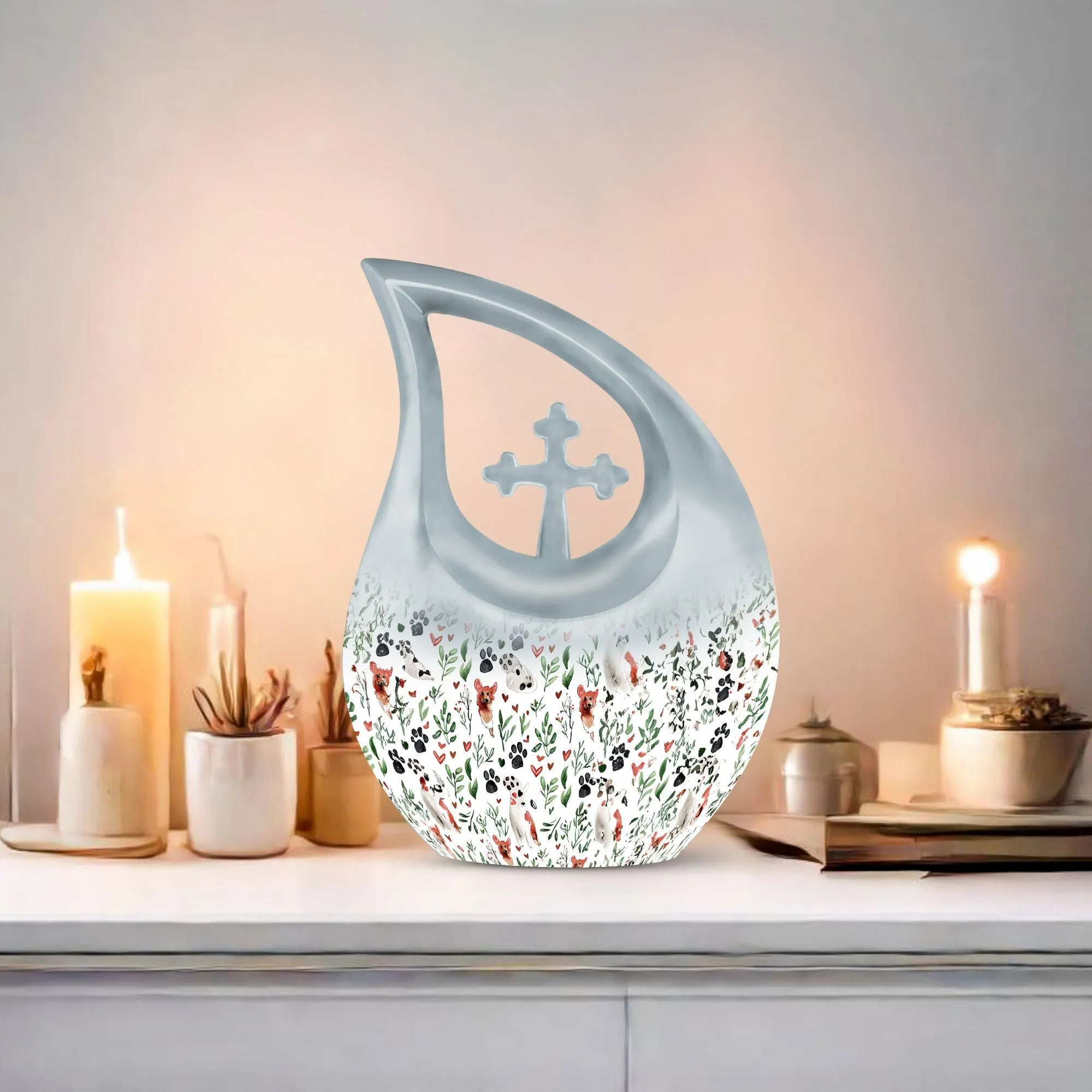 Paws Urn:  Memorial Cremation Urn For Ashes