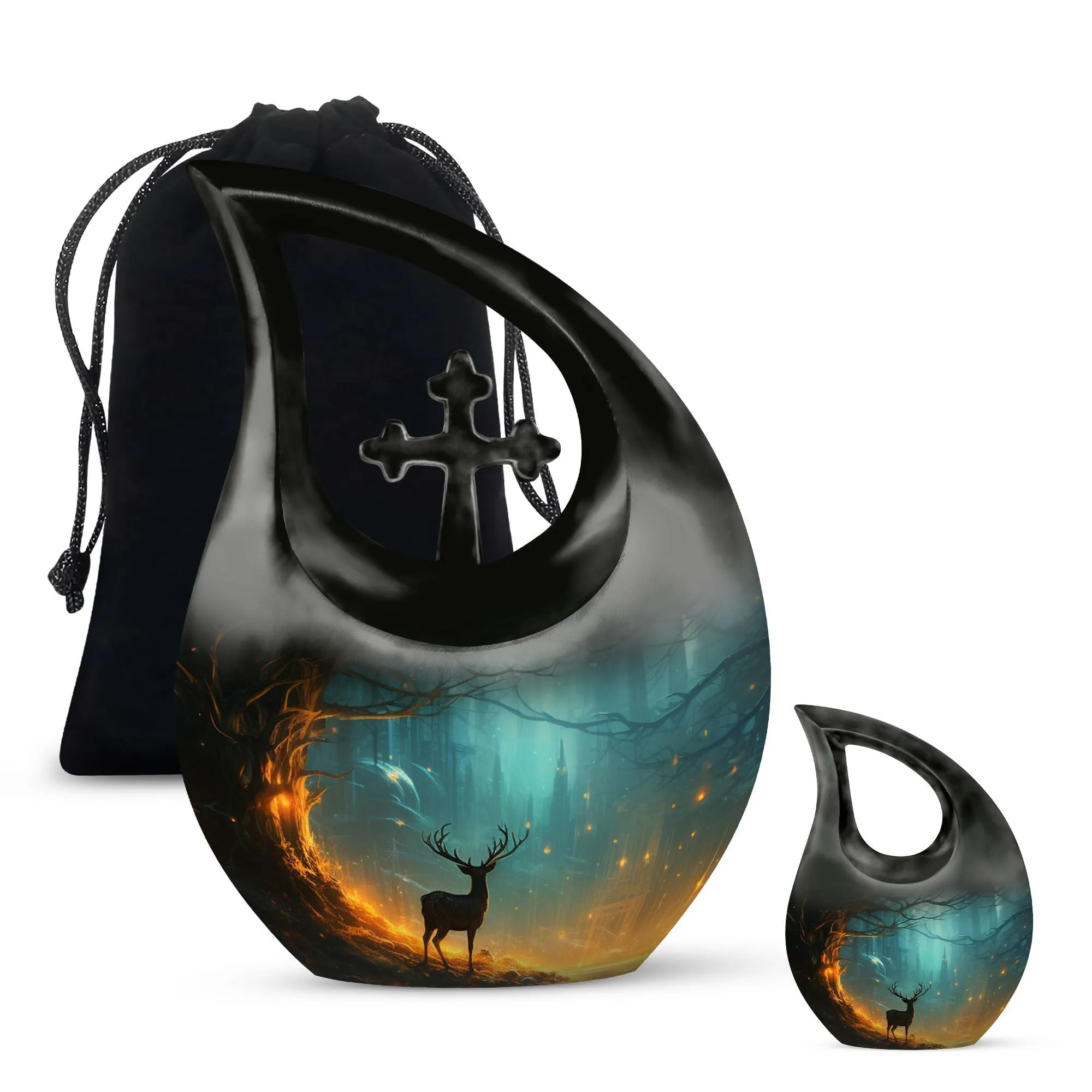 Peaceful Deer Urn - Symbol of Remembrance and Serenity