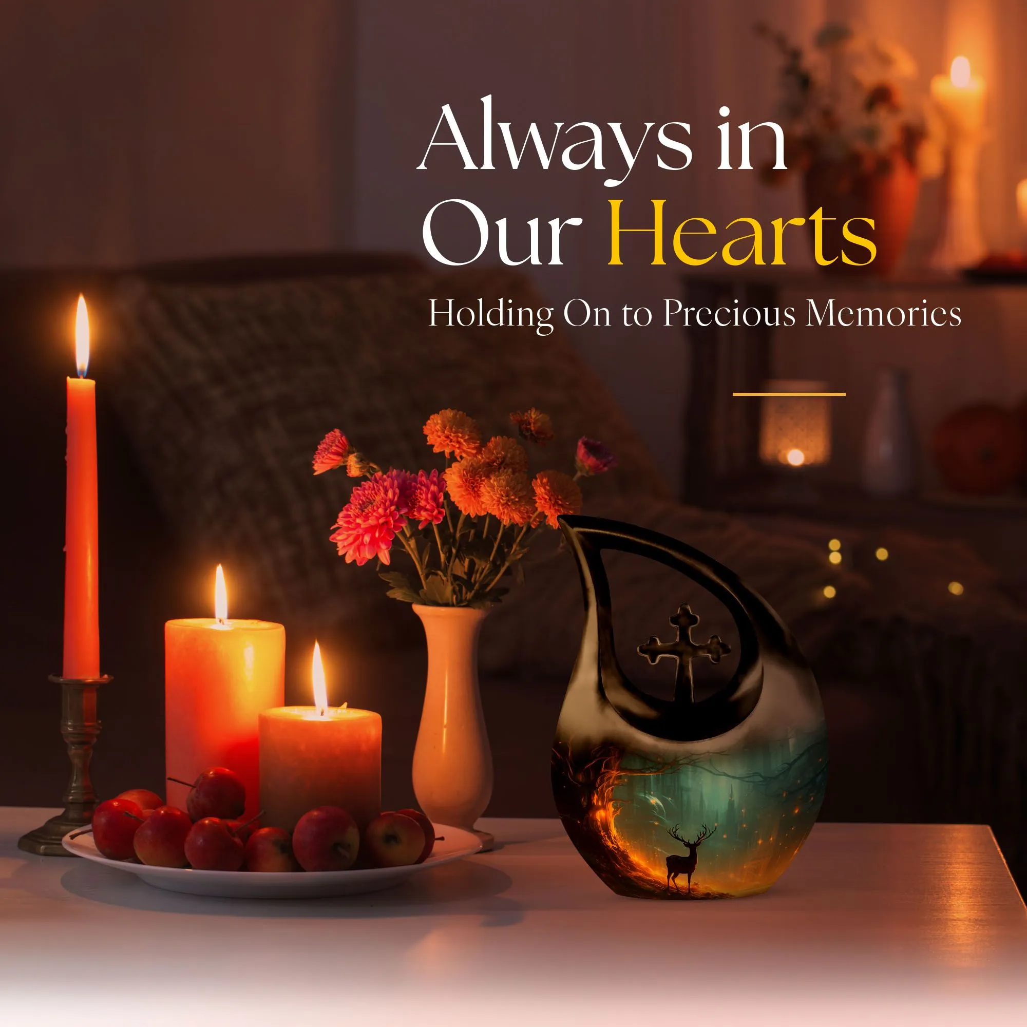 Peaceful Deer Urn - Symbol of Remembrance and Serenity