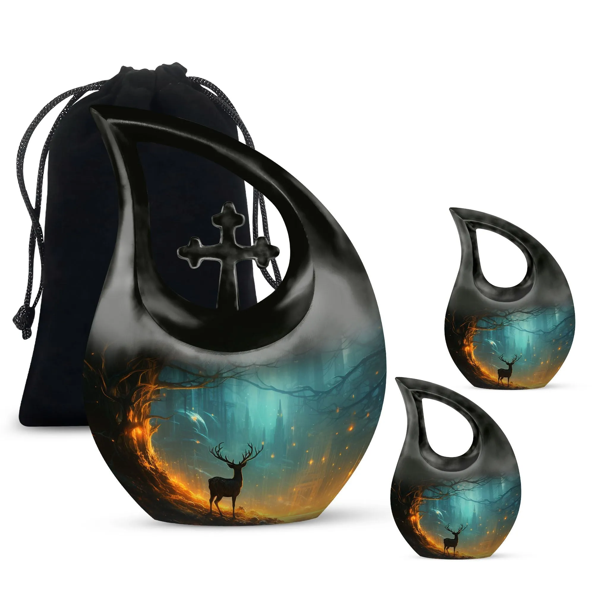 Peaceful Deer Urn - Symbol of Remembrance and Serenity