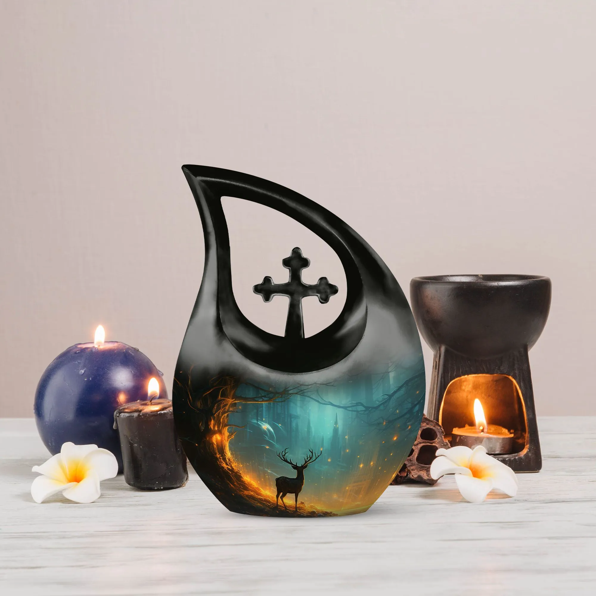 Peaceful Deer Urn - Symbol of Remembrance and Serenity