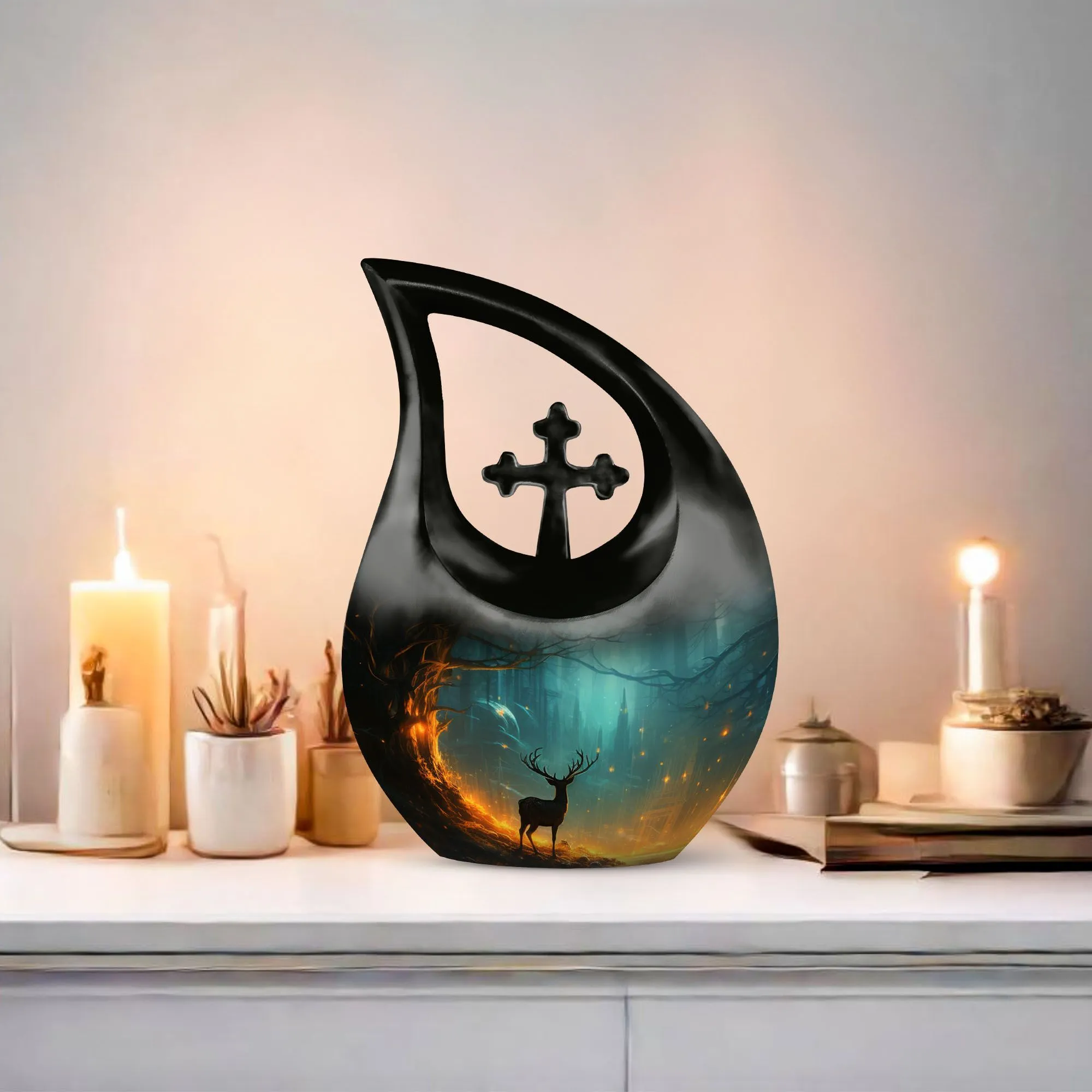 Peaceful Deer Urn - Symbol of Remembrance and Serenity