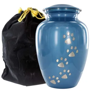 Pet Cremation Urn for Dogs & Cats Ashes, Blue