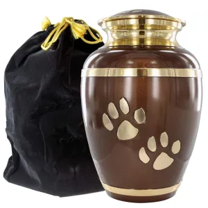 Pet Cremation Urn for Dogs & Cats Ashes, Brown