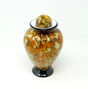 Pet Hand Blown Glass Cremation Urn in Atlantic Oro